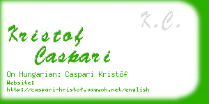 kristof caspari business card