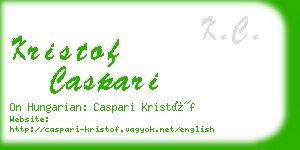 kristof caspari business card